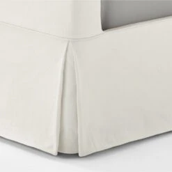 Pullover Slipcover Queen Sateen Queen Bed 12 Pullover Slipcover Queen Sateen Queen Bed -Optimal Furniture Store PulloverPleatSateenQBedAVSSS21