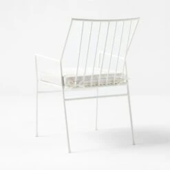 Pavilion Ivory Outdoor Dining Armchair With Ivory Sunbrella Cushion Model 6470 -Optimal Furniture Store PvlnIvDngChrWIvyChM64703QBSSS22