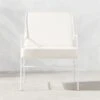 Pavilion Ivory Metal Outdoor Lounge Chair With Ivory Cushion Model 6471