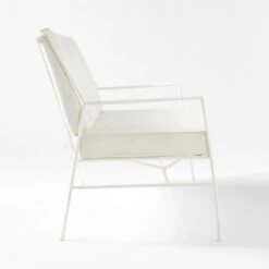 Pavilion Ivory Metal Outdoor Sofa With Ivory Cushions Model 6490 -Optimal Furniture Store PvlnIvSofaWIvyChM6490SDSSS22