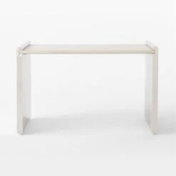 Raggio Stainless Steel Desk With White Wood Top -Optimal Furniture Store RaggioPolishedSSDeskSOSSF22