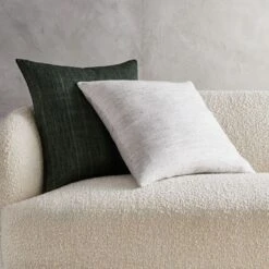 Raj Green Silk Throw Pillow With Feather-Down Insert 20" -Optimal Furniture Store RajSilkPillowGroupFHF21