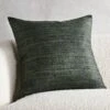 Raj Green Silk Throw Pillow With Feather-Down Insert 20"