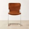 Rake Brown Leather Dining Chair