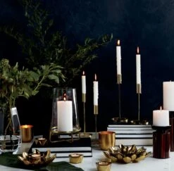 Set Of 12 White Taper Candles -Optimal Furniture Store RaleighTaperedGlassVaseGamiOC18