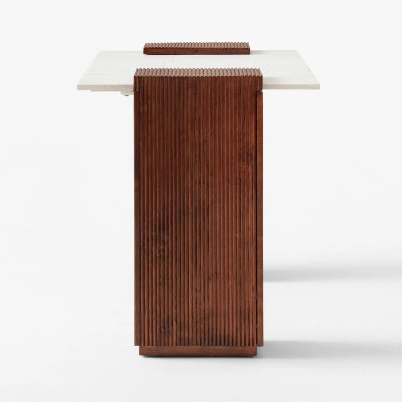 Reach White Marble-Top Desk 5 Reach White Marble-Top Desk - Image 5