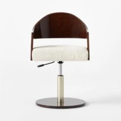 Renato Chenille And Burl Wood Office Chair 9 Renato Chenille And Burl Wood Office Chair -Optimal Furniture Store RenatoBrlWdOfficeChairSOSSF22