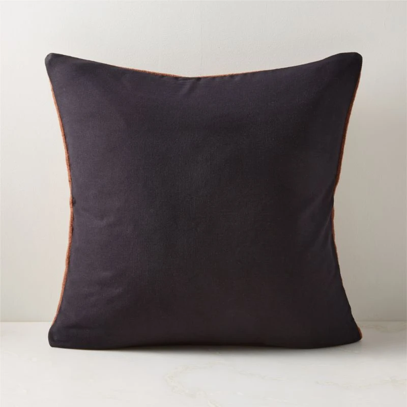 Rhava Woven Brown Throw Pillow With Feather-Down Insert 20" 2 Rhava Woven Brown Throw Pillow With Feather-Down Insert 20" - Image 2