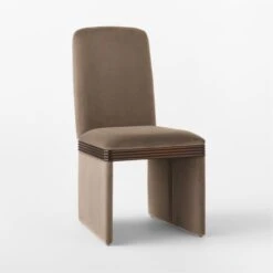 Rhodes Taupe Upholstered Velvet Dining Chair -Optimal Furniture Store RhodesTpVltUphlsdDngChr3QSSF21