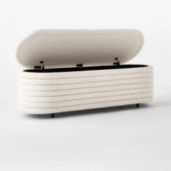 Rialto Ivory Storage Bench -Optimal Furniture Store RialtoStorageBench3QAVSSS21
