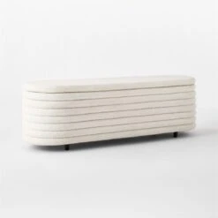 Rialto Ivory Storage Bench -Optimal Furniture Store RialtoStorageBench3QSSS21