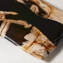 Ring Rectangular Petrified Wood And Resin Serving Platter 8 Ring Rectangular Petrified Wood And Resin Serving Platter -Optimal Furniture Store RingPtrfdWdNRsnRectSrvrAV2SHF23