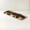 Ring Rectangular Petrified Wood And Resin Serving Platter