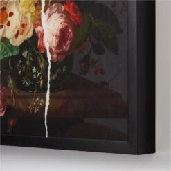 'Ripped Flowers I' Framed Acrylic Painting By George Glass 16''x20'' -Optimal Furniture Store RippedFlowersI16X20ROF23