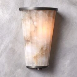Riva Alabaster Outdoor Wall Sconce Light -Optimal Furniture Store RivaAlbstrOtdrSconceROS23