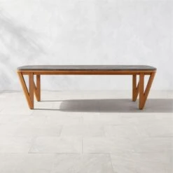 Roc Bluestone And Teak Outdoor Dining Table