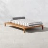 Rollie Teak Outdoor Daybed With Striped Sunbrella® Cushion
