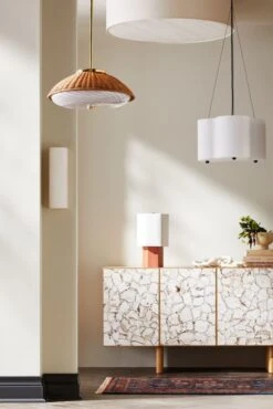 Boum Raw Silk Drum Flush Mount Light 34" -Optimal Furniture Store RossCassidyIDLghtngMarqueePCS23