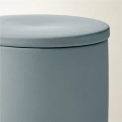 Rubber-Coated Blue Bathroom Canister -Optimal Furniture Store RubberCtdBlueCanisterROF23