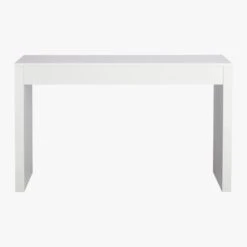 Runway 2-Drawer White Lacquered Wood Desk -Optimal Furniture Store RunwayDeskBackF15