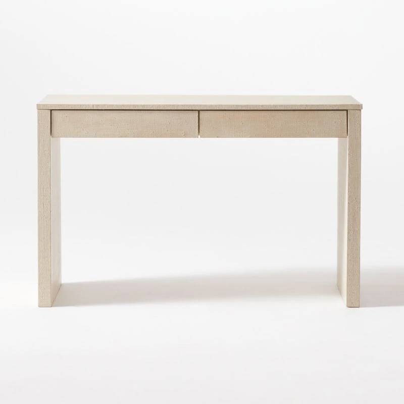 Runway 2-Drawer Lacquered Grasscloth Desk 2 Runway 2-Drawer Lacquered Grasscloth Desk - Image 2
