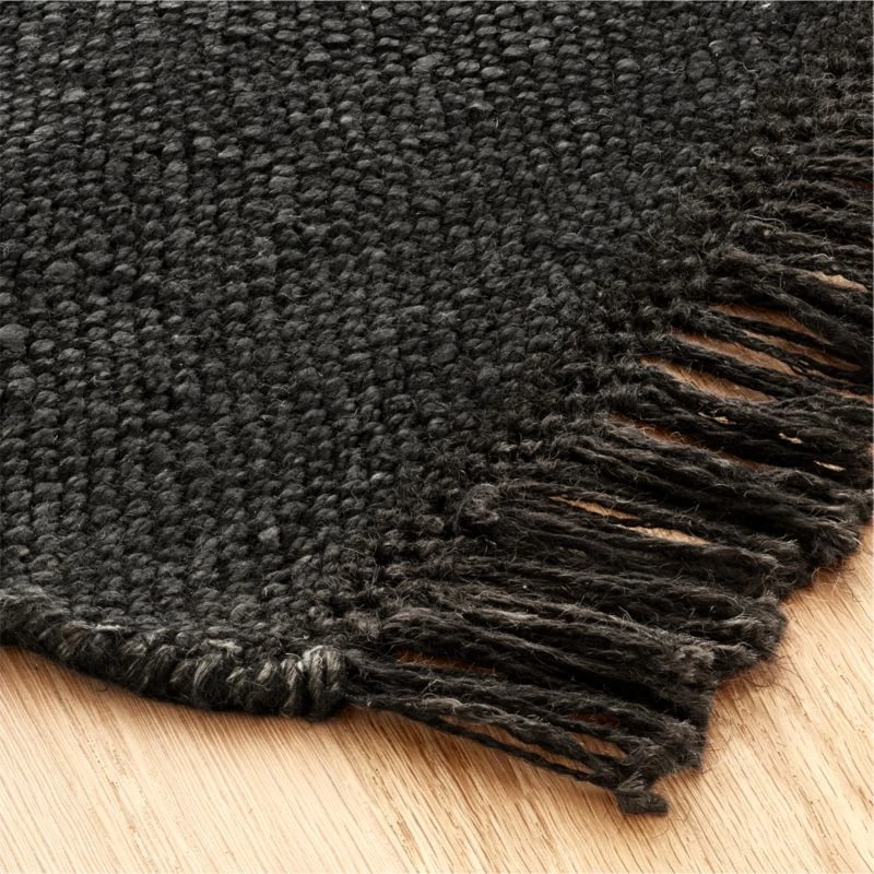 Sante Linen Charcoal Area Rug 6'x9' 3 Sante Linen Charcoal Area Rug 6'x9' - Image 3