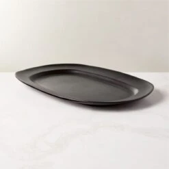 Sculpt Terracotta Large Black Platter