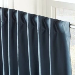 Seda Deep Blue Dupioni Silk Window Curtain Panel 48"x84" 8 Seda Deep Blue Dupioni Silk Window Curtain Panel 48"x84" -Optimal Furniture Store SedaSlkDpBlueCrtnPnl96inAV2SHF22