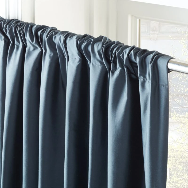 Seda Deep Blue Dupioni Silk Window Curtain Panel 48"x84" 3 Seda Deep Blue Dupioni Silk Window Curtain Panel 48"x84" - Image 3