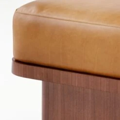 Serafin Brown Leather Daybed -Optimal Furniture Store SerafinLthrDaybedDktHrvstAVF20