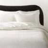 Shadow Ivory Velvet Quilt And Pillow Shams