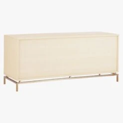 Ivory Shagreen Embossed Low Dresser -Optimal Furniture Store ShagreenEmbssdLwDrssrIvry3QBS18