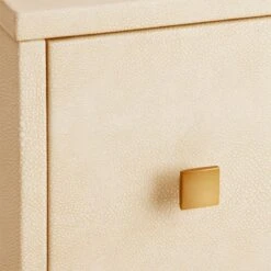 Ivory Shagreen Embossed Low Dresser -Optimal Furniture Store ShagreenEmbssdLwDrssrIvryAVS18
