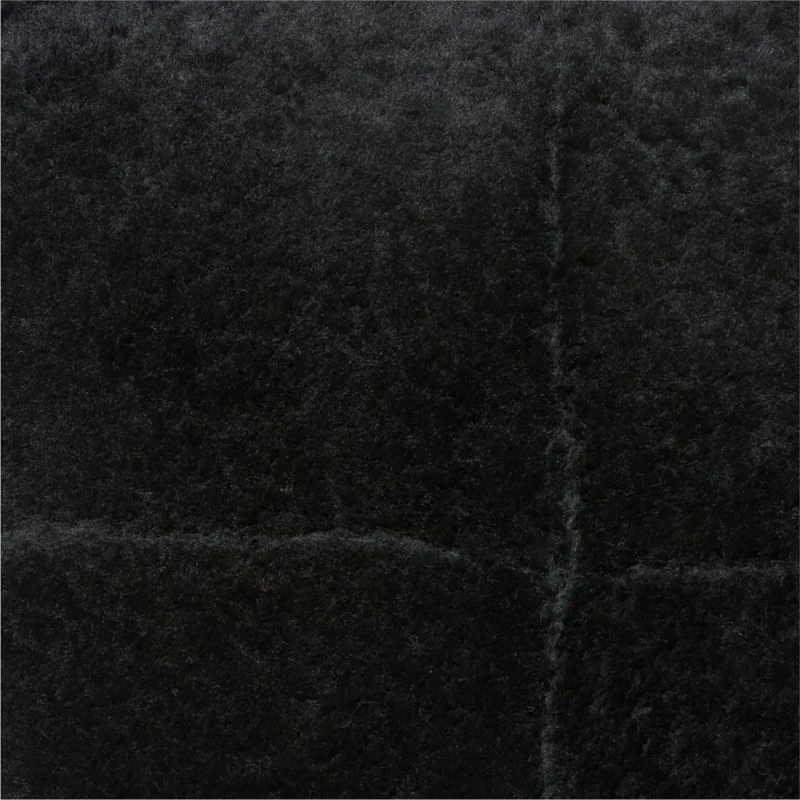 Shorn Black Sheepskin Fur Throw Pillow With Down-Alternative Insert 18'' 3 Shorn Black Sheepskin Fur Throw Pillow With Down-Alternative Insert 18'' - Image 3