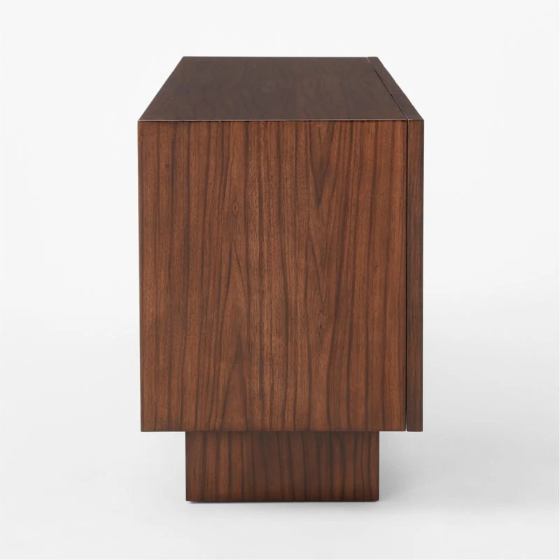 Shutter High-Gloss Walnut Wood Media Console 6 Shutter High-Gloss Walnut Wood Media Console - Image 6