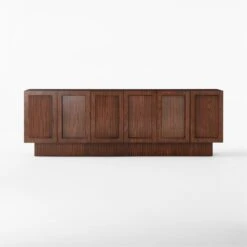 Shutter High-Gloss Walnut Wood Media Console 10 Shutter High-Gloss Walnut Wood Media Console -Optimal Furniture Store ShutterMediaCredenzaSOSSS23