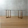 Silverado Brass 80" Rectangular Dining Table