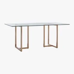 Silverado Brass 80" Rectangular Dining Table -Optimal Furniture Store SilveradoBrsRctDiningTable80in3QS16