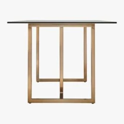 Silverado Brass 80" Rectangular Dining Table -Optimal Furniture Store SilveradoBrsRctDiningTable80inSdS16