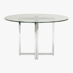 Silverado Chrome 47" Round Dining Table -Optimal Furniture Store SilveradoTableRoundS7