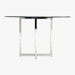 Silverado Chrome 47" Round Dining Table -Optimal Furniture Store SilveradoTableRoundSdS7