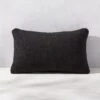 Silves Black Boucle Outdoor Throw Pillow 20''x12''