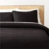 Siza Organic Cotton Black Quilt And Pillow Shams