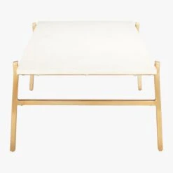 Slab Small Marble Coffee Table With Brass Base -Optimal Furniture Store SlabBrassCoffeeTbleSDF17