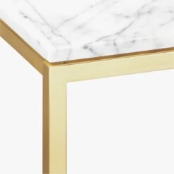Smart Brass C Table With White Marble Top 8 Smart Brass C Table With White Marble Top -Optimal Furniture Store SmartMarbleBrassCTableAVS20