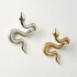 Unlacquered Brass Snake Wall Hook -Optimal Furniture Store SnakeHookGroupFHS23 1