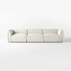 Sonya 3-Piece Outdoor Sofa With Neutral Sunbrella® Cushions -Optimal Furniture Store SonyaSectionalSOSSS23