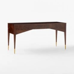 Spillo 2-Drawer Brown Burl Wood Desk 10 Spillo 2-Drawer Brown Burl Wood Desk -Optimal Furniture Store SpilloBrownBurlDesk3QBSSF23