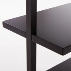 Stairway Wide Black Metal Wall Mount Bookshelf 96'' -Optimal Furniture Store Stairway96inWdShelvesBlkAVSSF21