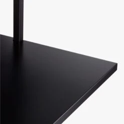 Stairway Black Wall Mount Desk With Shelf 72.5'' -Optimal Furniture Store StairwayDeskBlackShortAVS18